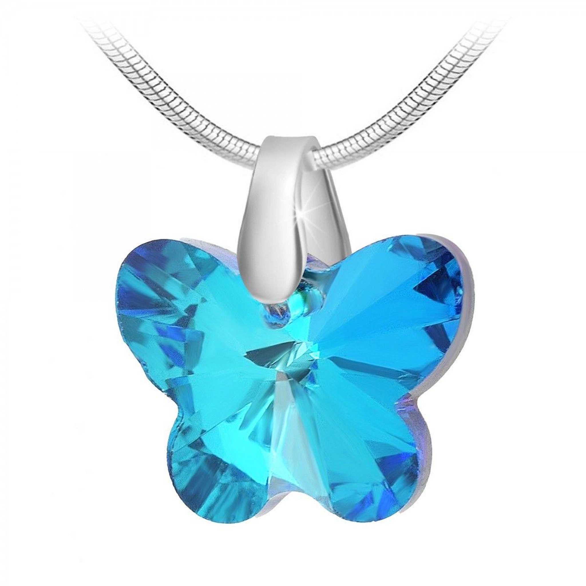 SC CRYSTAL Collier papillon par SC Crystal orné d'un Cristal scintillant