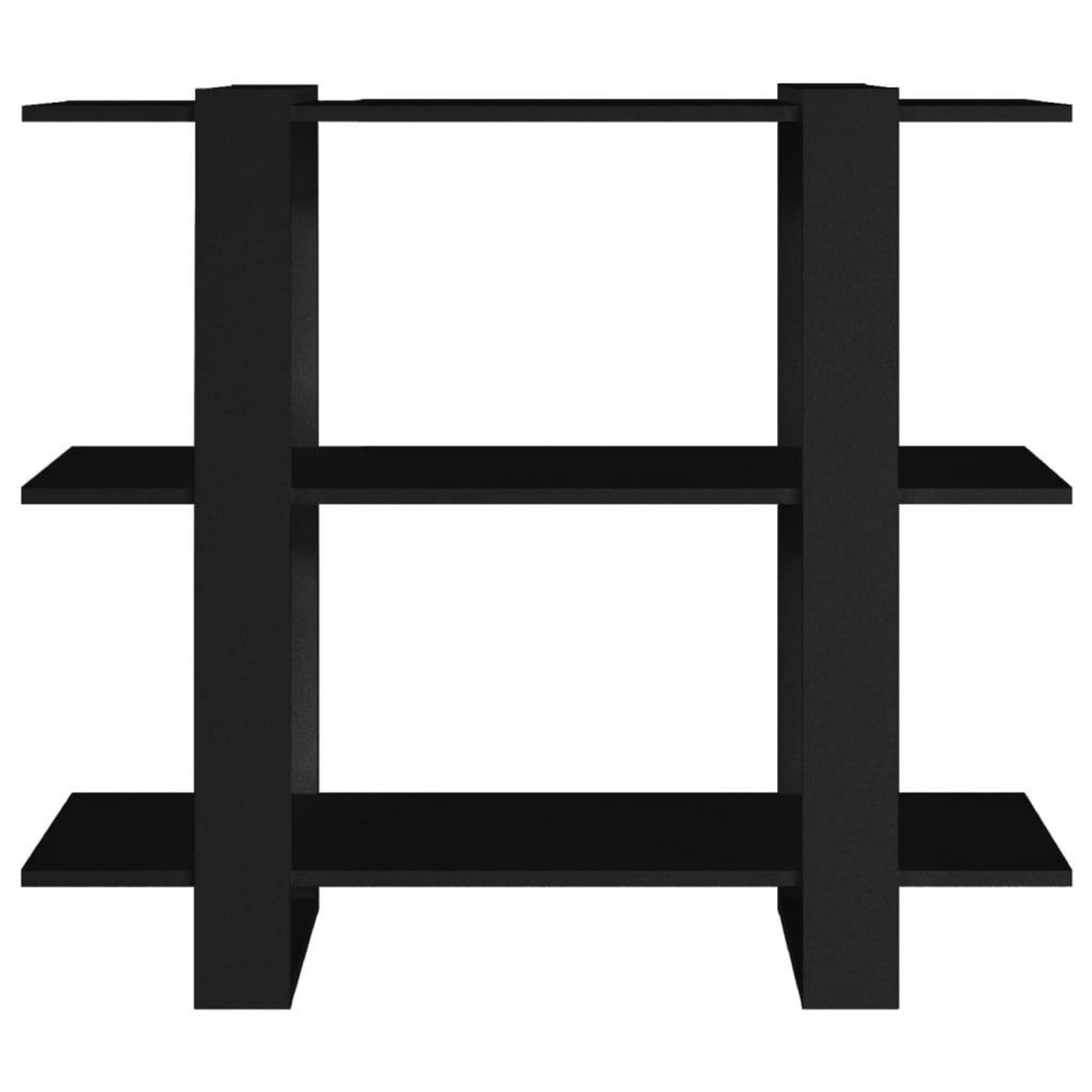 VIDAXL Bibliotheque/Separateur de piece Noir 100x30x123,5 cm