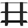 Voir la diapositive 3 : VIDAXL Bibliotheque/Separateur de piece Noir 100x30x123,5 cm