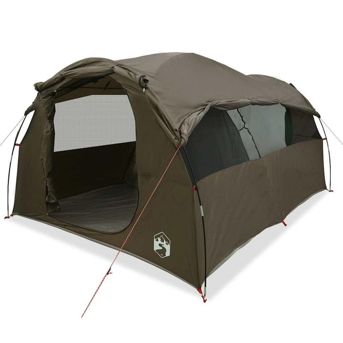 VIDAXL Tente familiale tunnel 6 personnes marron impermeable