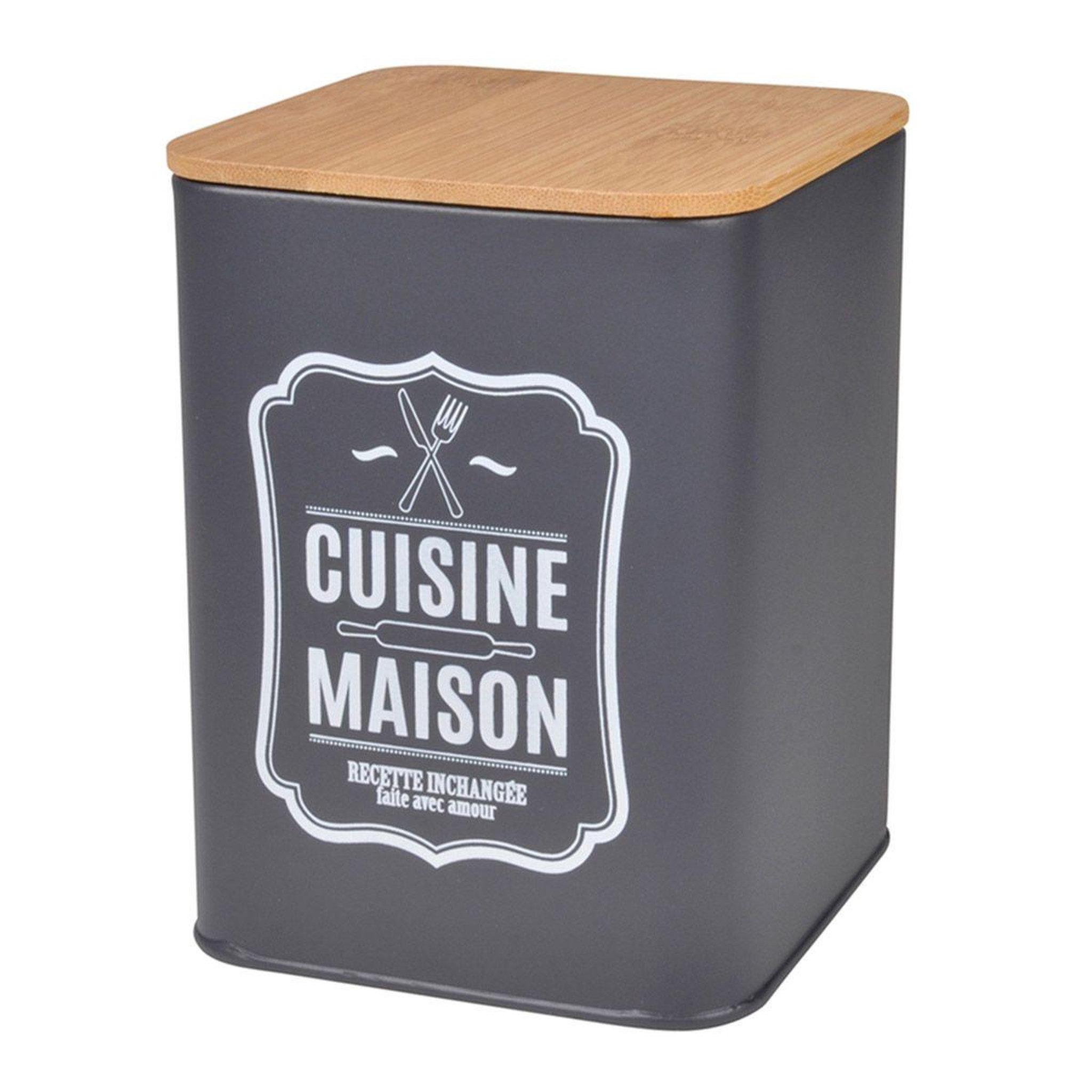 HOMEA Boîte de Conservation  Vintage  13cm Anthracite