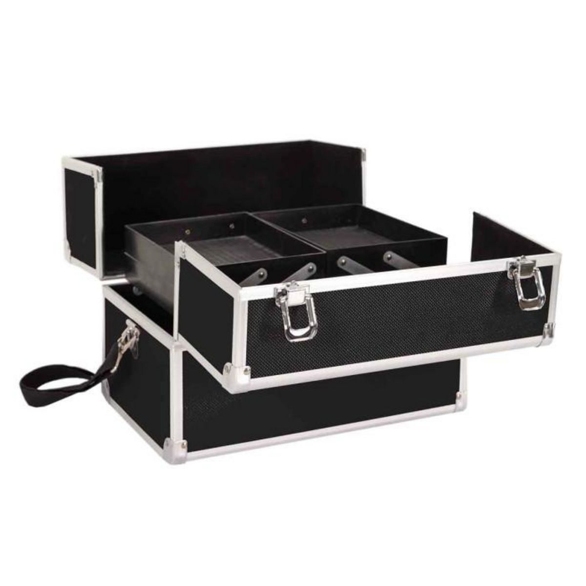 Paris Prix Mallette de Rangement Cosmétique  Vanity  32cm Noir