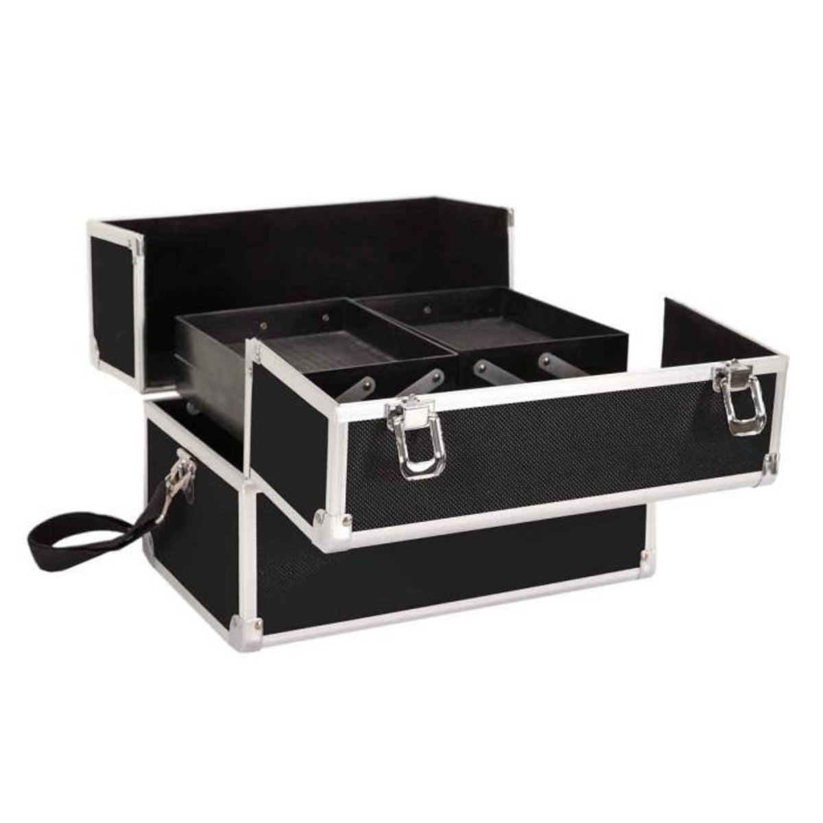 Paris Prix Mallette de Rangement Cosmétique  Vanity  32cm Noir