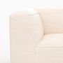 Voir la diapositive 3 : Rendez vous déco Angle droit pour canapé modulable en velours blanc cassé-Mina