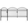 Voir la diapositive 1 : VIDAXL Portail de jardin avec dessus arque Acier 2,25 x 4 m Noir