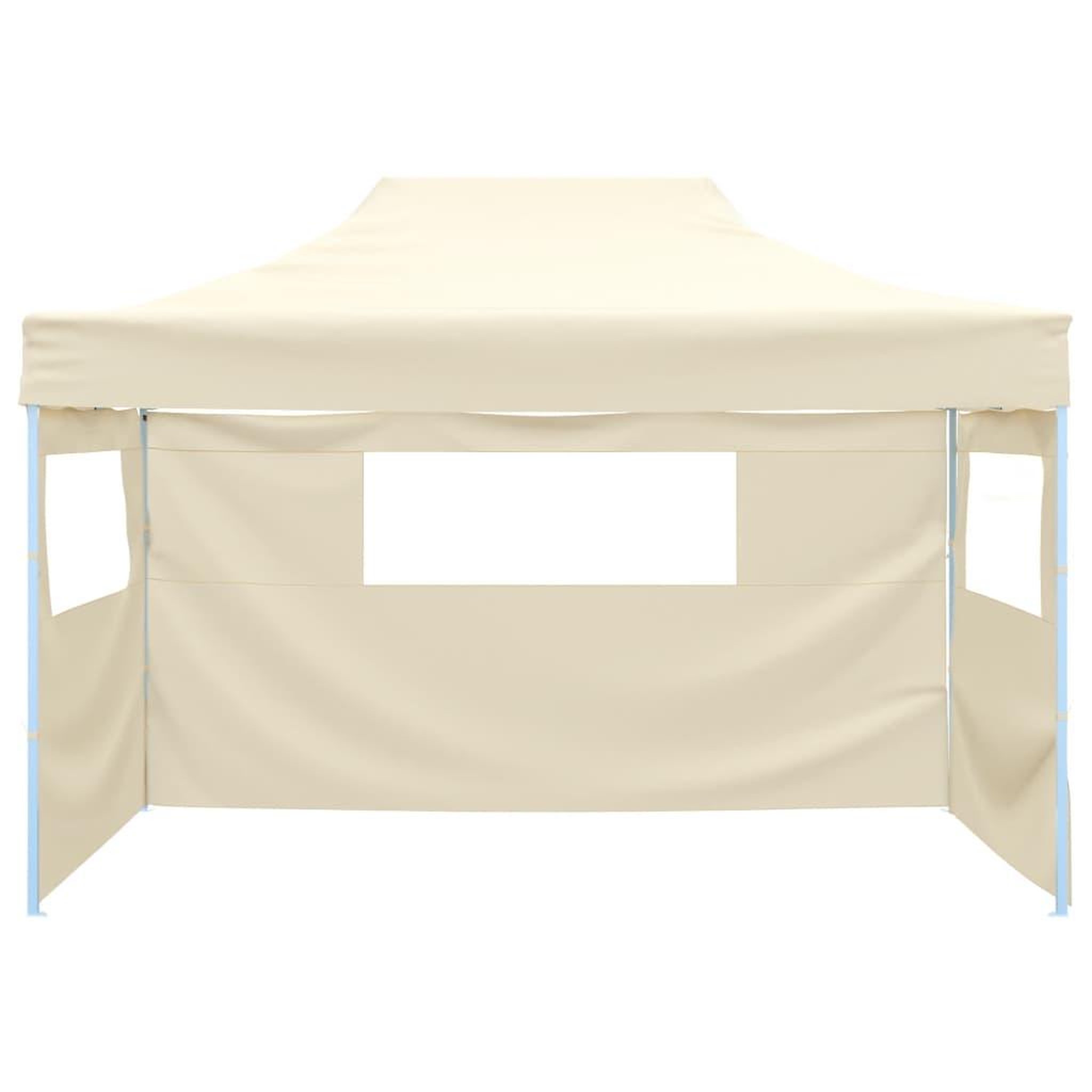 Voir la diapositive 2 : VIDAXL Tente de reception pliable avec 3 parois 3x4 m Acier Creme