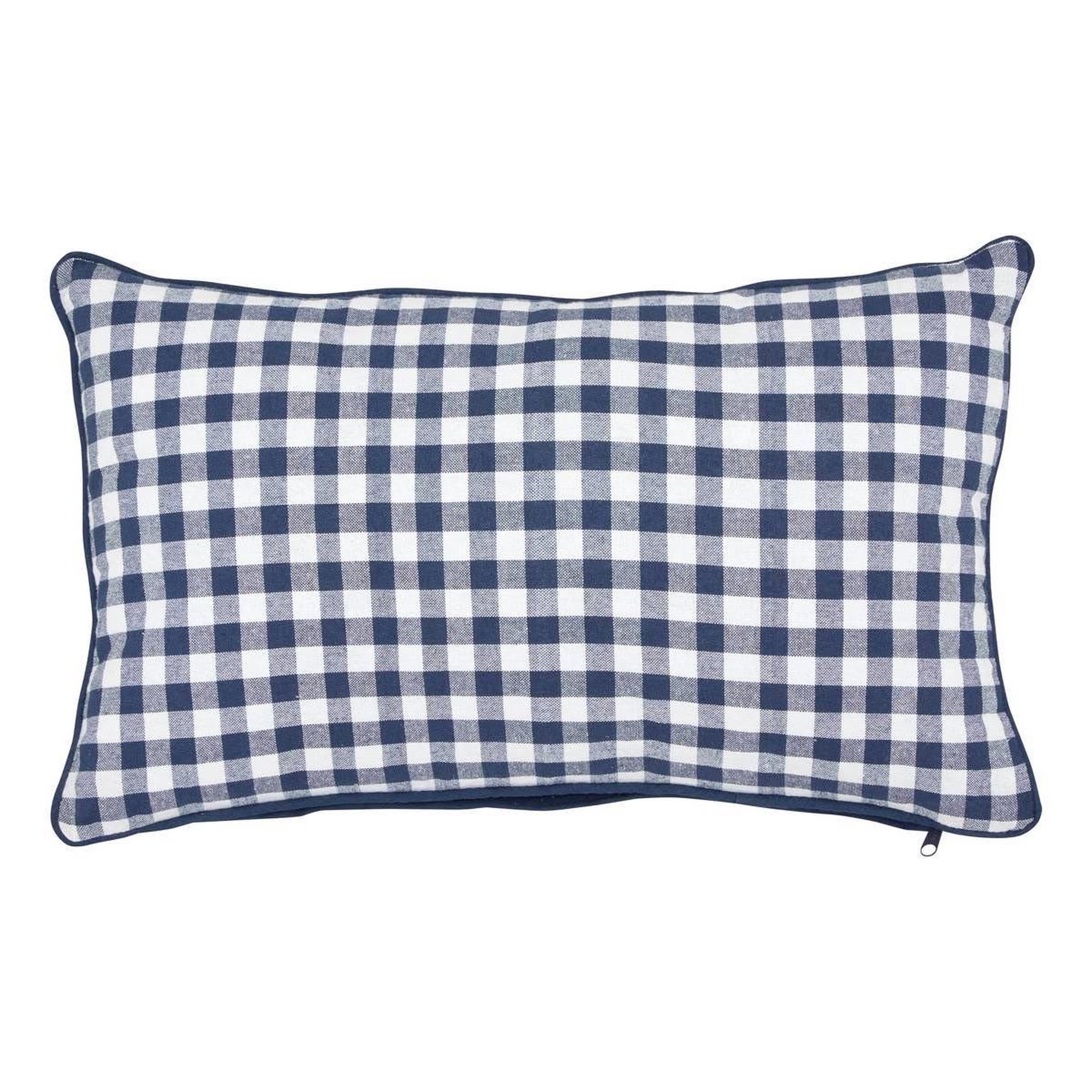 ATMOSPHERA Coussin déco imprimé vichy  groove  30x50cm bleu