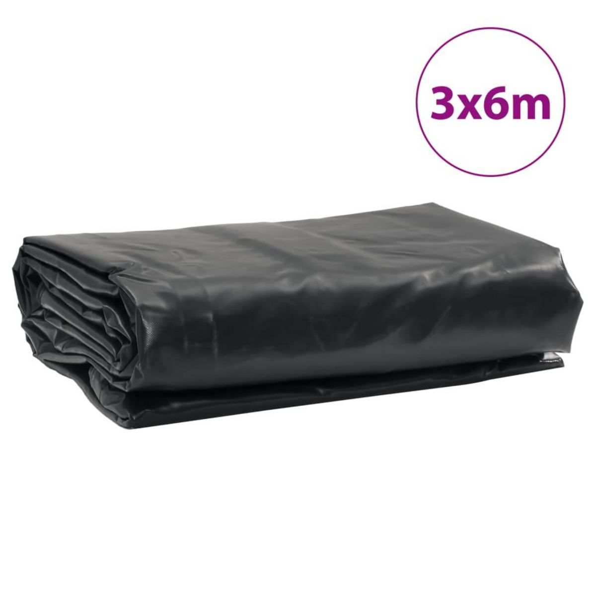 VIDAXL Bache anthracite 3x6 m 650 g/m²