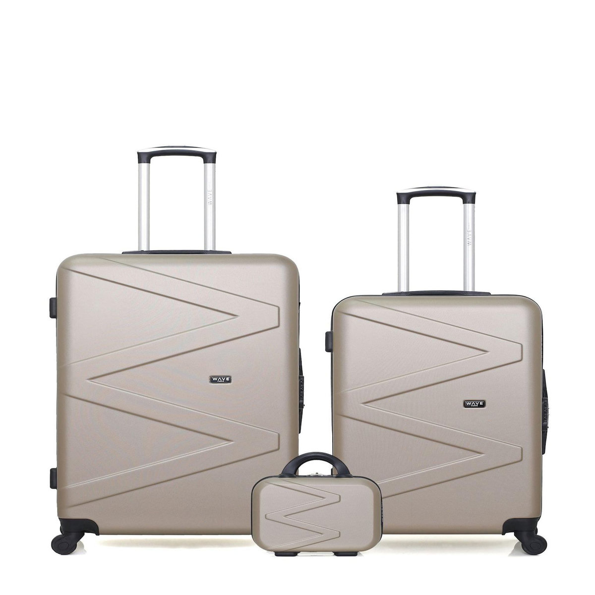 WAVE PARIS WAVE PARIS - Lot de 3 - Valise grand format, valise weekend et vanity AMAZONE