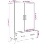 Voir la diapositive 6 : VIDAXL Buffet haut Chene sonoma 70x31x115 cm Bois d'ingenierie