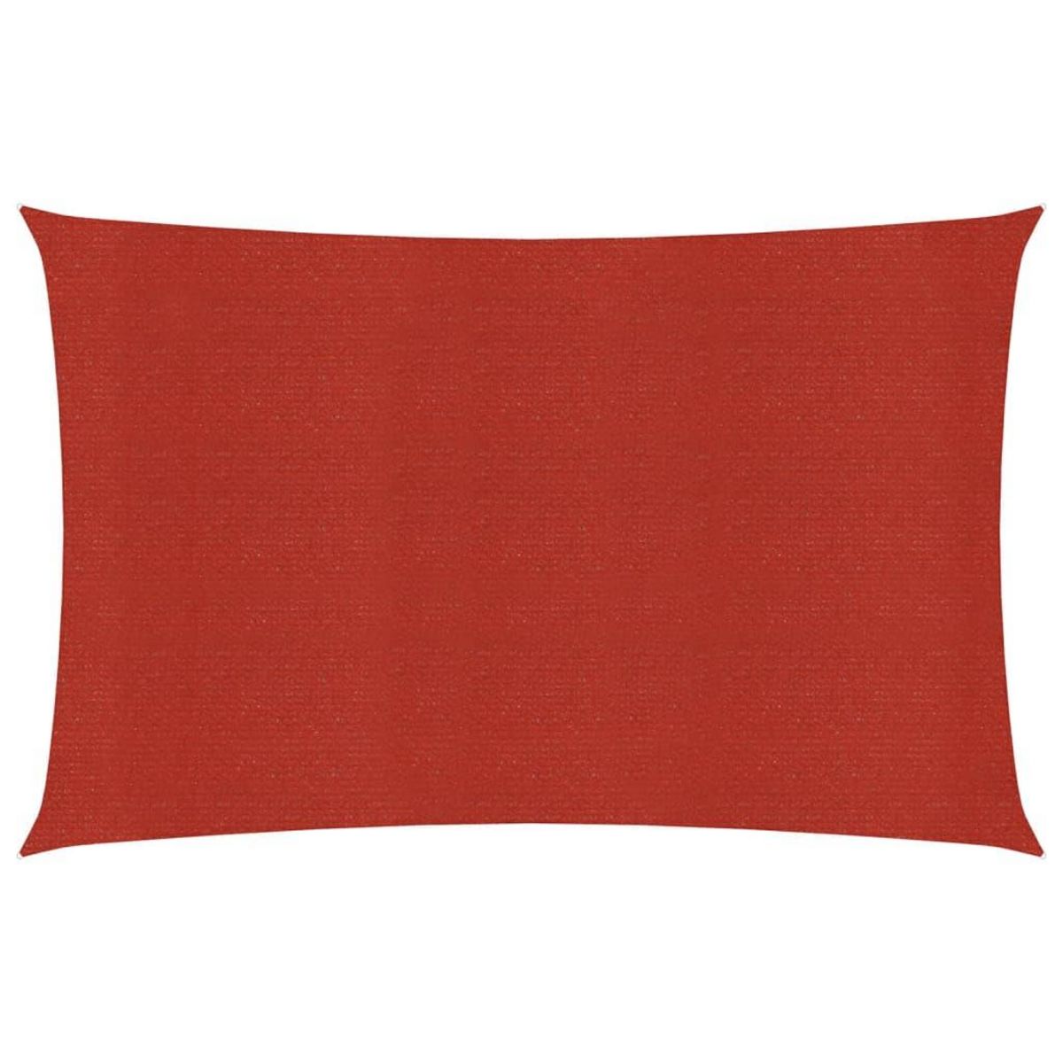 VIDAXL Voile d'ombrage 160 g/m^2 Rouge 2,5x3,5 m PEHD