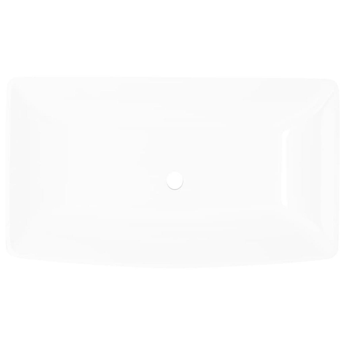 VIDAXL Lavabo rectangulaire Ceramique Blanc 71 x 39 cm