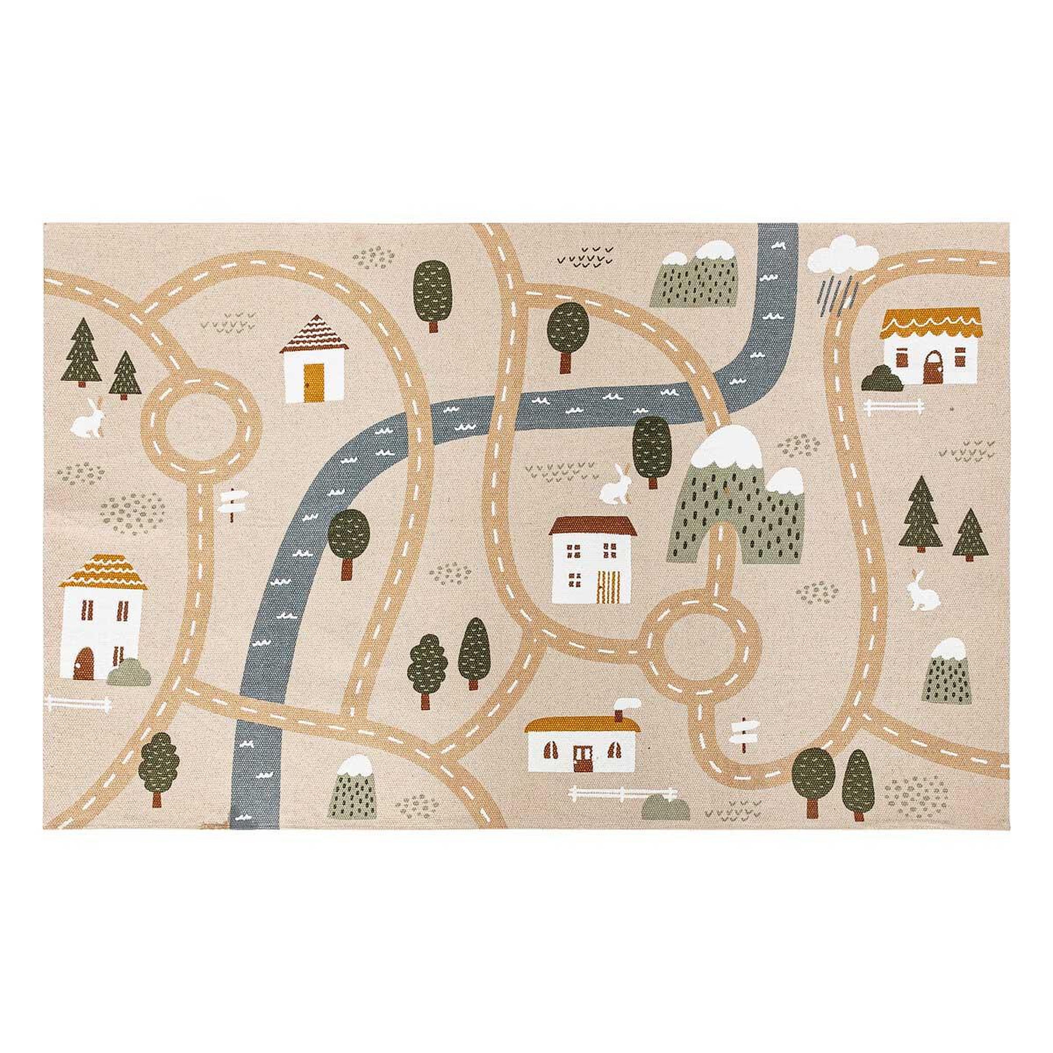 Voir la diapositive 1 : Atmosphera Kids Tapis enfant  route  100x150cm multicolore