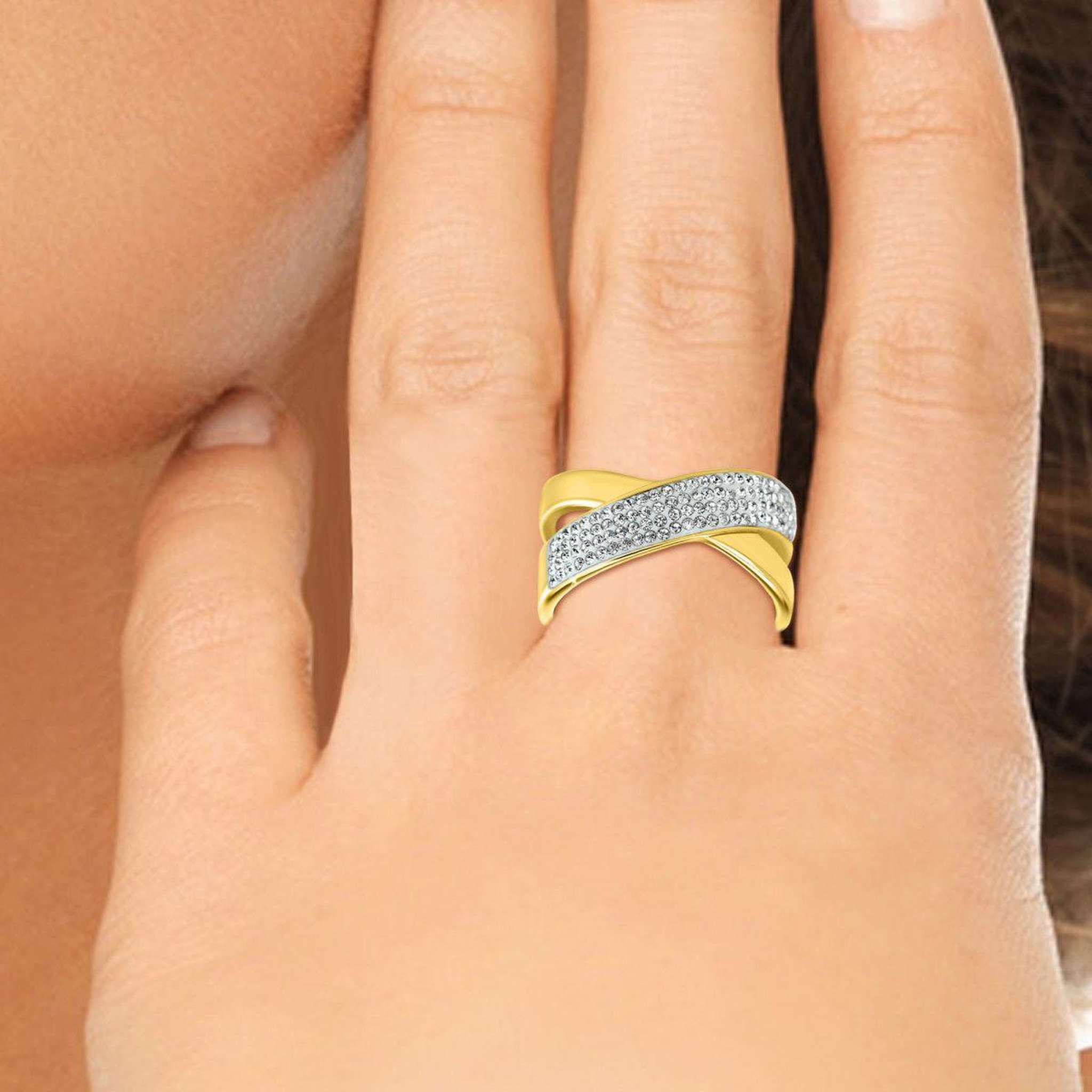 Voir la diapositive 2 : SC BOHEME Bague taille 54 SC Bohème ornée de Cristaux scintillants