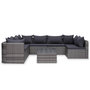 Voir la diapositive 2 : VIDAXL Salon de jardin 8 pcs avec coussins Resine tressee Gris