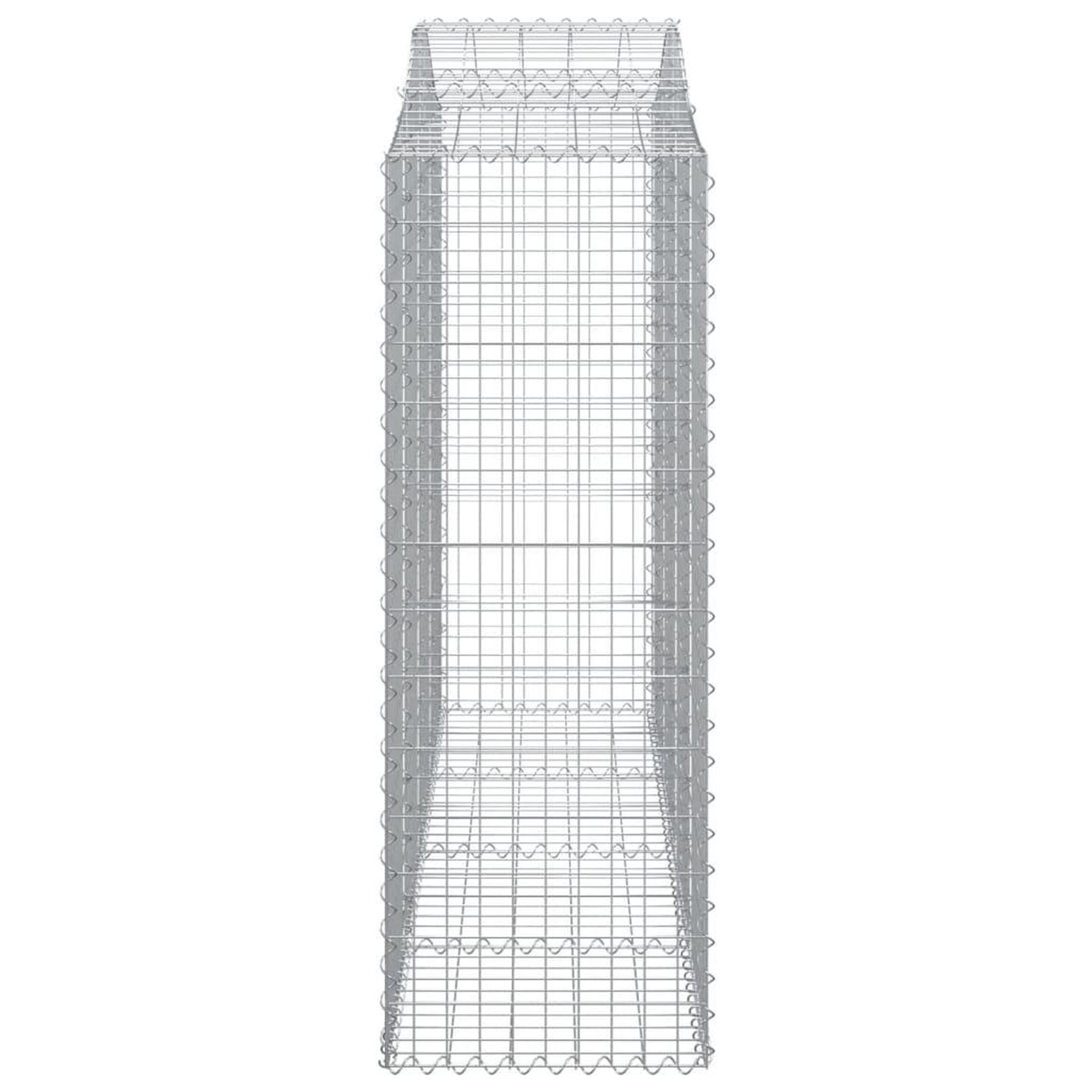 Voir la diapositive 5 : VIDAXL Paniers a gabions arques 14 pcs 200x50x140/160 cm Fer galvanise