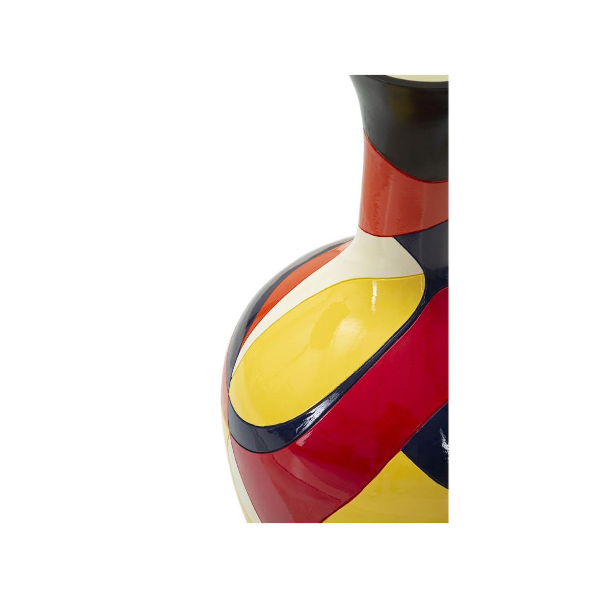 Voir la diapositive 3 : Paris Prix Vase déco en résine  rubic  59cm multicolore