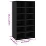 Voir la diapositive 6 : VIDAXL Etagere a chaussures Noir 54x34x100,5 cm Bois d'ingenierie