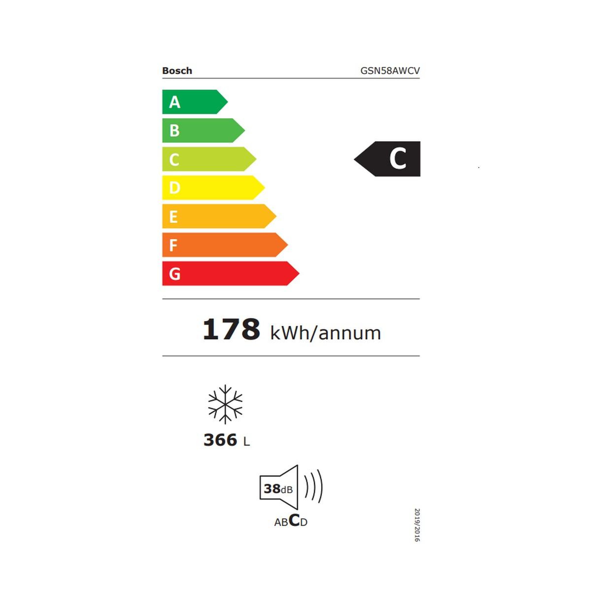 Voir la diapositive 2 : BOSCH Congélateur armoire 70cm 366l nofrost - gsn58awcv