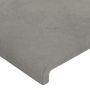 Voir la diapositive 5 : VIDAXL Tete de lit a LED Gris clair 203x16x118/128 cm Velours