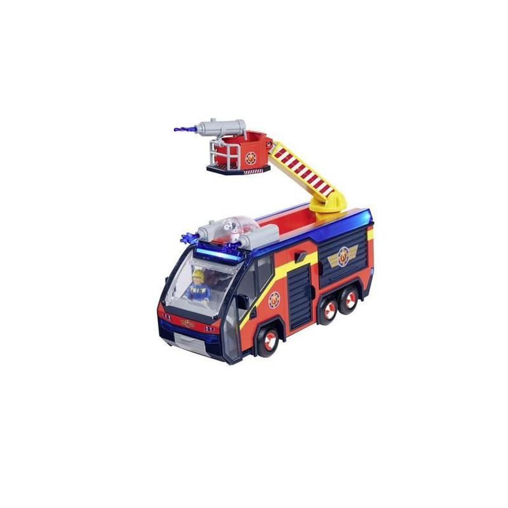 GENERIQUE Sam Le Pompier - Camion de pompier - Jupiter - 2 figurines - Sons et lumieres - Plusieurs accessoires - 3 piles incluses