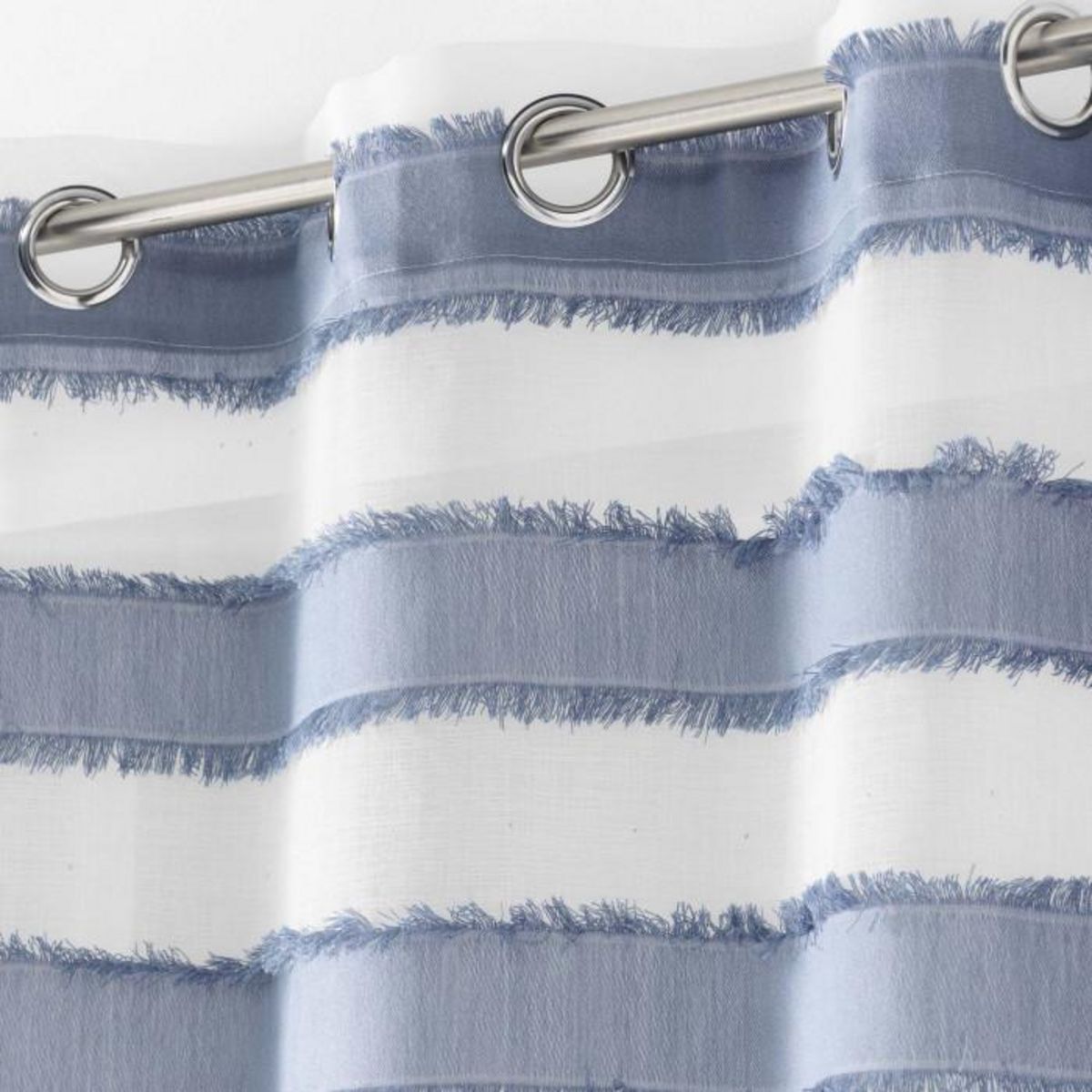 Paris Prix Rideau Voilage à Œillets  Lalina  140x260cm Bleu