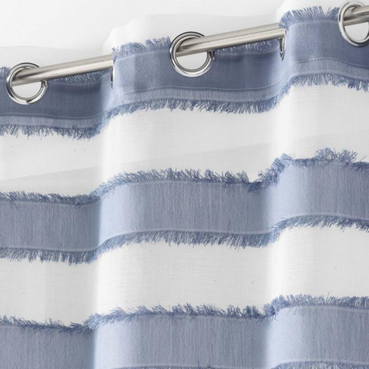 Paris Prix Rideau Voilage à Œillets  Lalina  140x260cm Bleu