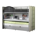 Paris Prix Lit Superposé Enfant  Bonny  90x200cm Gris