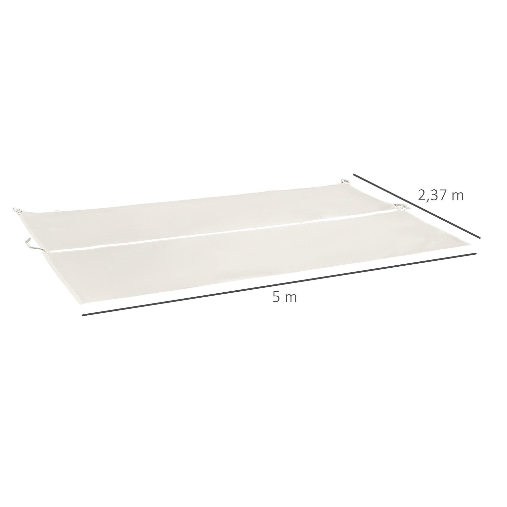 Voir la diapositive 3 : OUTSUNNY Toile de rechange pour pergola 3 x 3 m polyester haute densité 180 g/m² beige