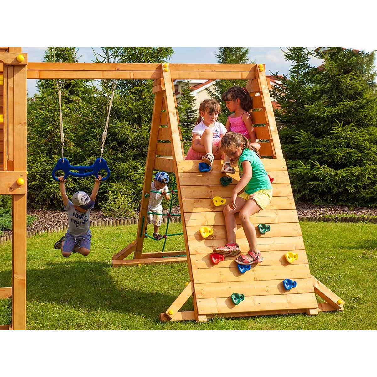 Fungoo Aire de jeux My Side Spider - Toboggan jaune - Fungoo