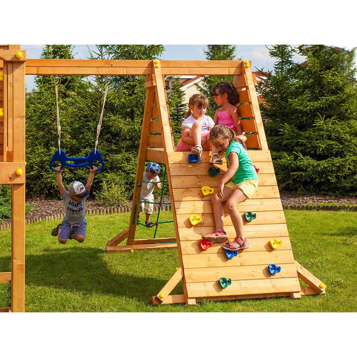 Fungoo Aire de jeux My Side Spider - Toboggan jaune - Fungoo