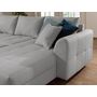 Voir la diapositive 5 : LISA DESIGN Rune - canapé panoramique avec pouf d'appoint - 7 places - style scandinave - gauche