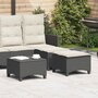 Voir la diapositive 1 : VIDAXL Tabourets jardin coussins 2 pcs noir 55x55x36 cm resine tressee