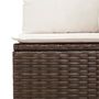 Voir la diapositive 4 : VIDAXL Salon de jardin 4 pcs avec coussins marron resine tressee