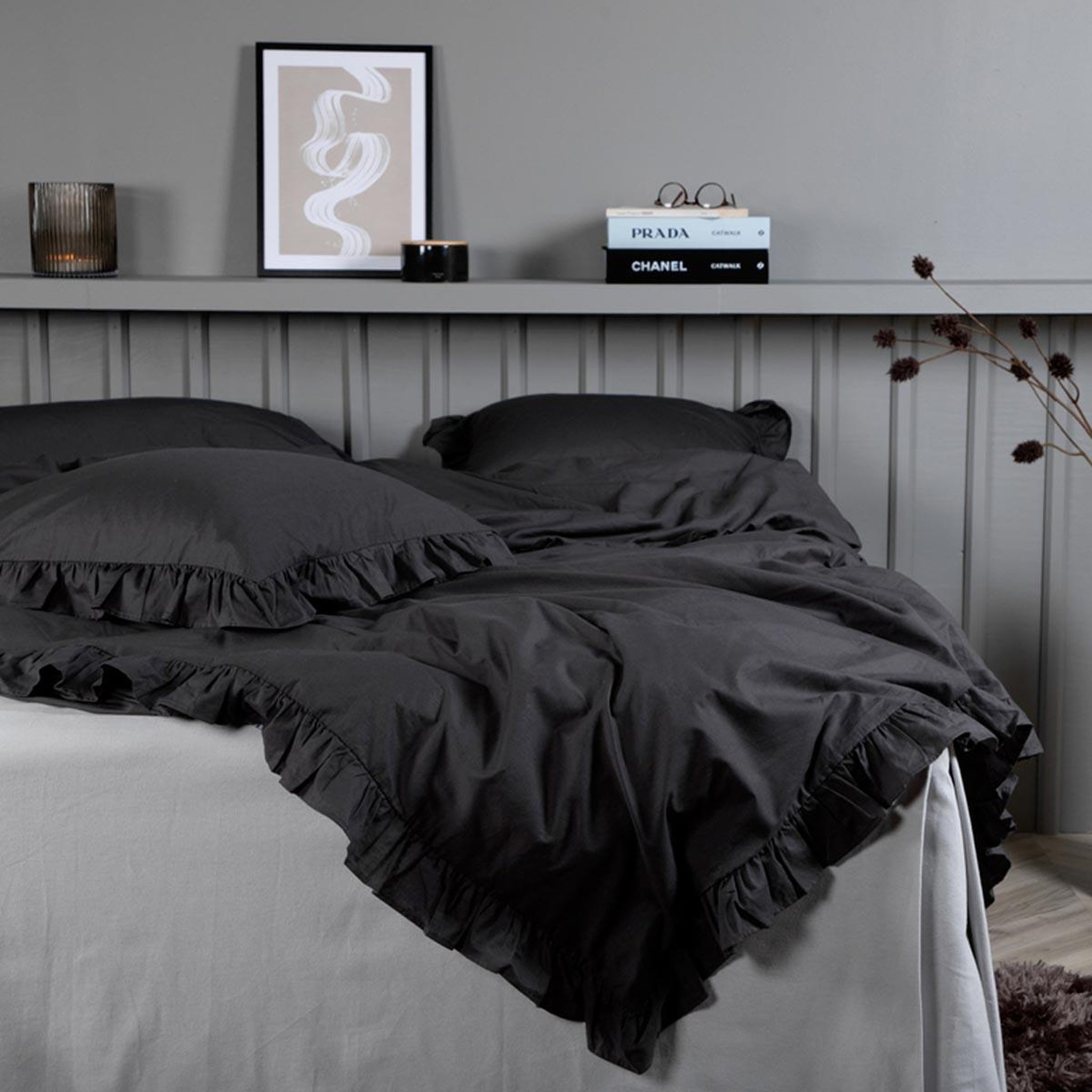 Paris Prix Parure de lit 3 pièces  levi  240x220cm anthracite