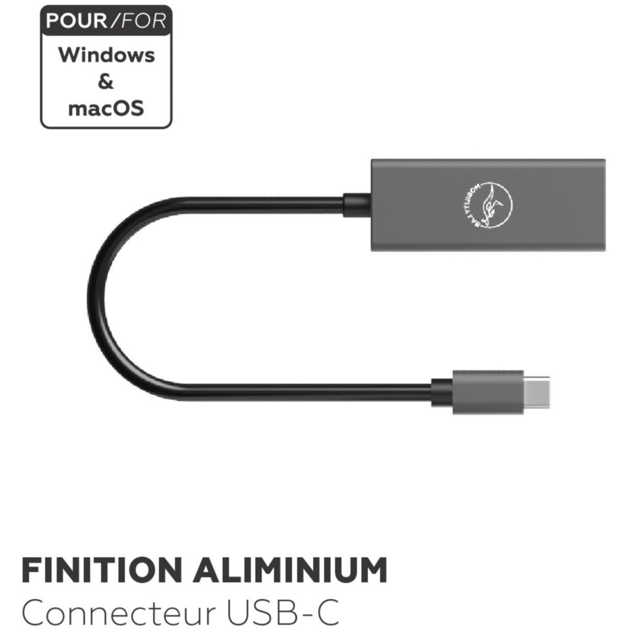 Voir la diapositive 2 : Mobility Lab Adaptateur usb-c/ethernet usb-c vers rj45