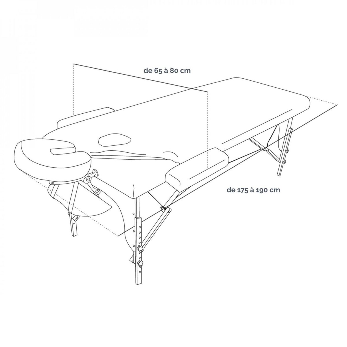 VIVEZEN Kit complet de housses pour table de massage - Éponge - Bleu marine