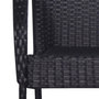Voir la diapositive 4 : VIDAXL Chaises empilables d'exterieur lot de 4 Resine tressee Noir