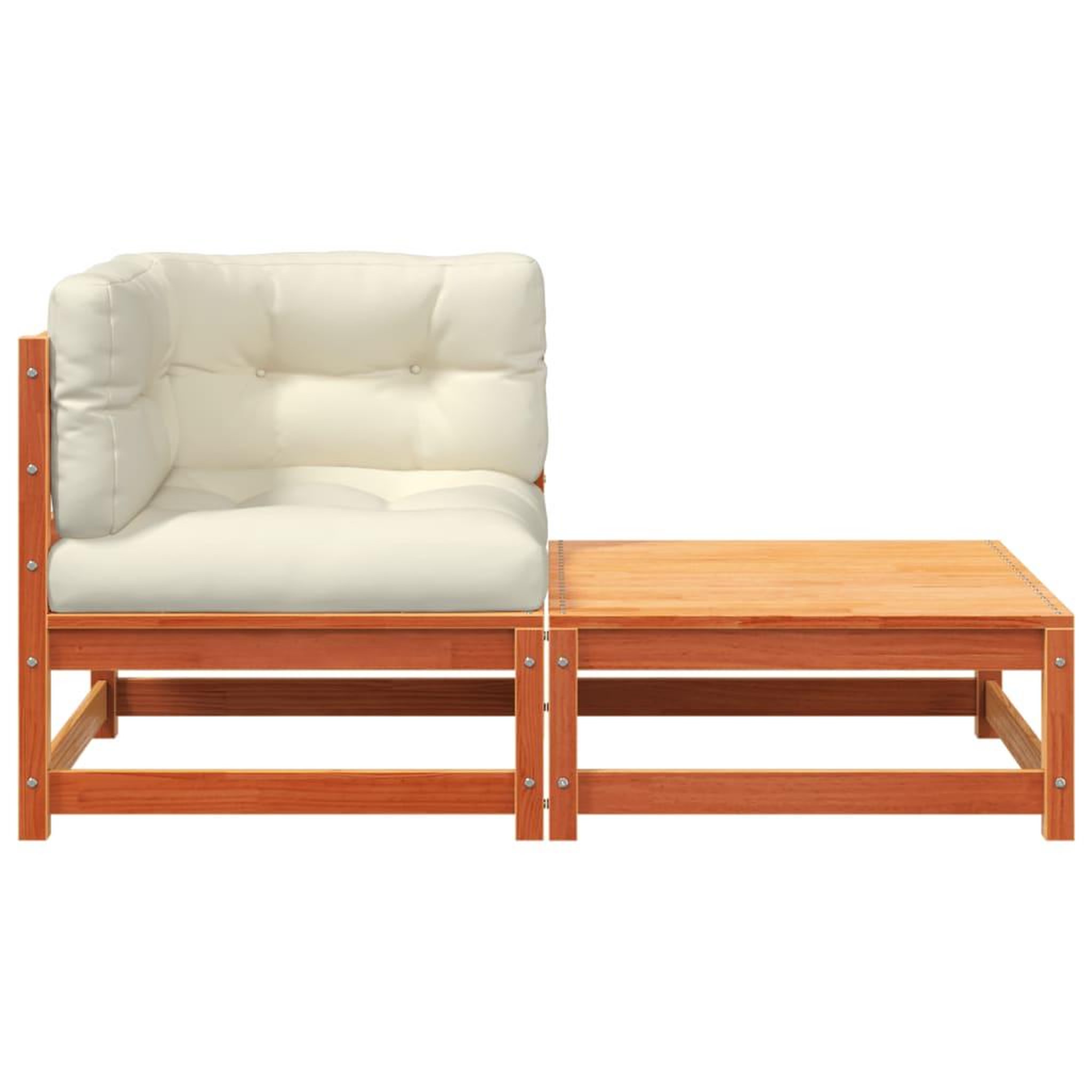 Voir la diapositive 5 : VIDAXL Canape d'angle de jardin avec coussins et repose-pieds