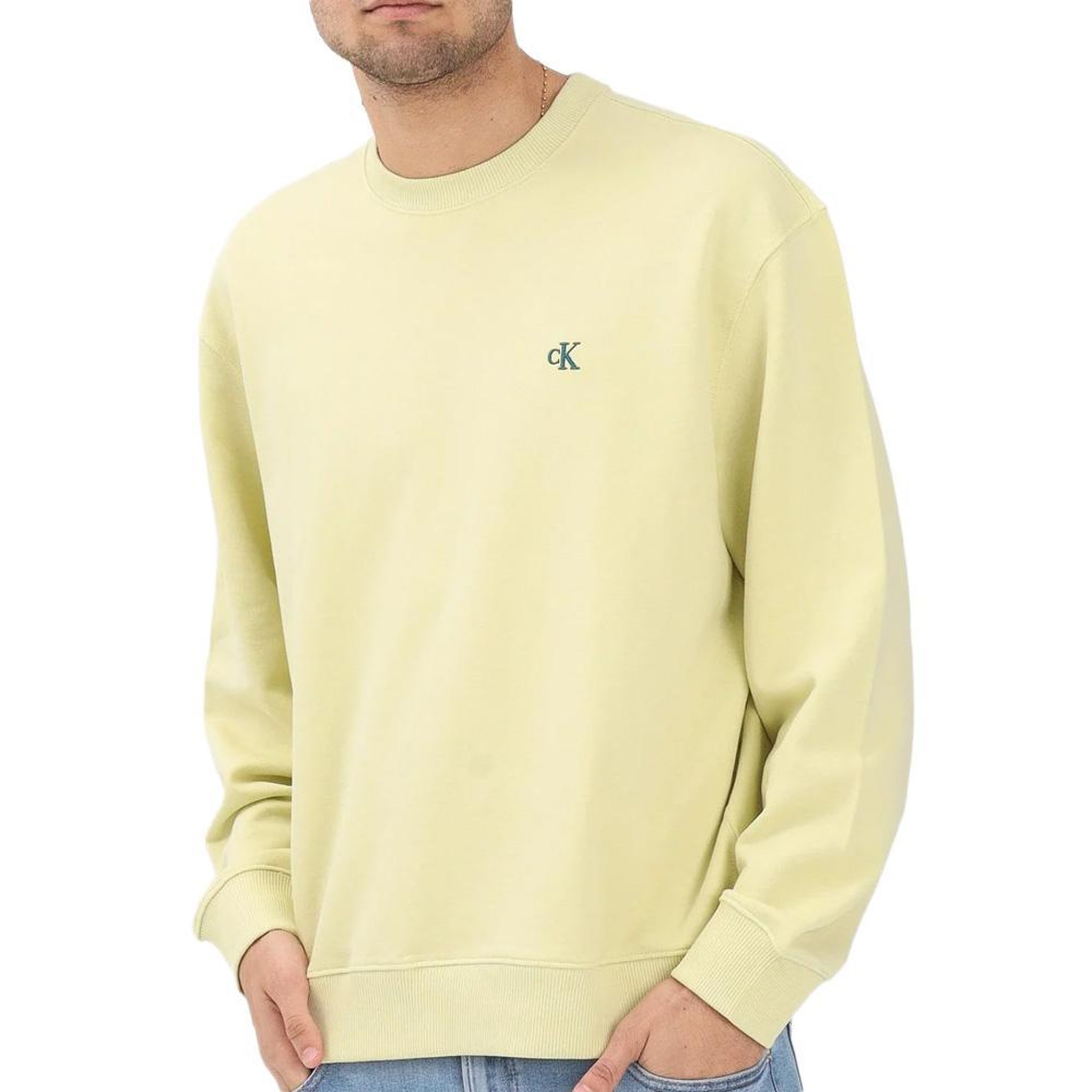 CALVIN KLEIN JEANS Sweat Jaune Homme Calvin Klein Jeans Ls 350terry. Coloris disponibles : Jaune