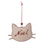 Voir la diapositive 4 : ATMOSPHERA Lot de 4 Sujets de Noël  Chat  12cm Beige & Rouge