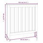 Voir la diapositive 6 : VIDAXL Cache-radiateur Blanc 79,5x19x84 cm Bois massif de pin
