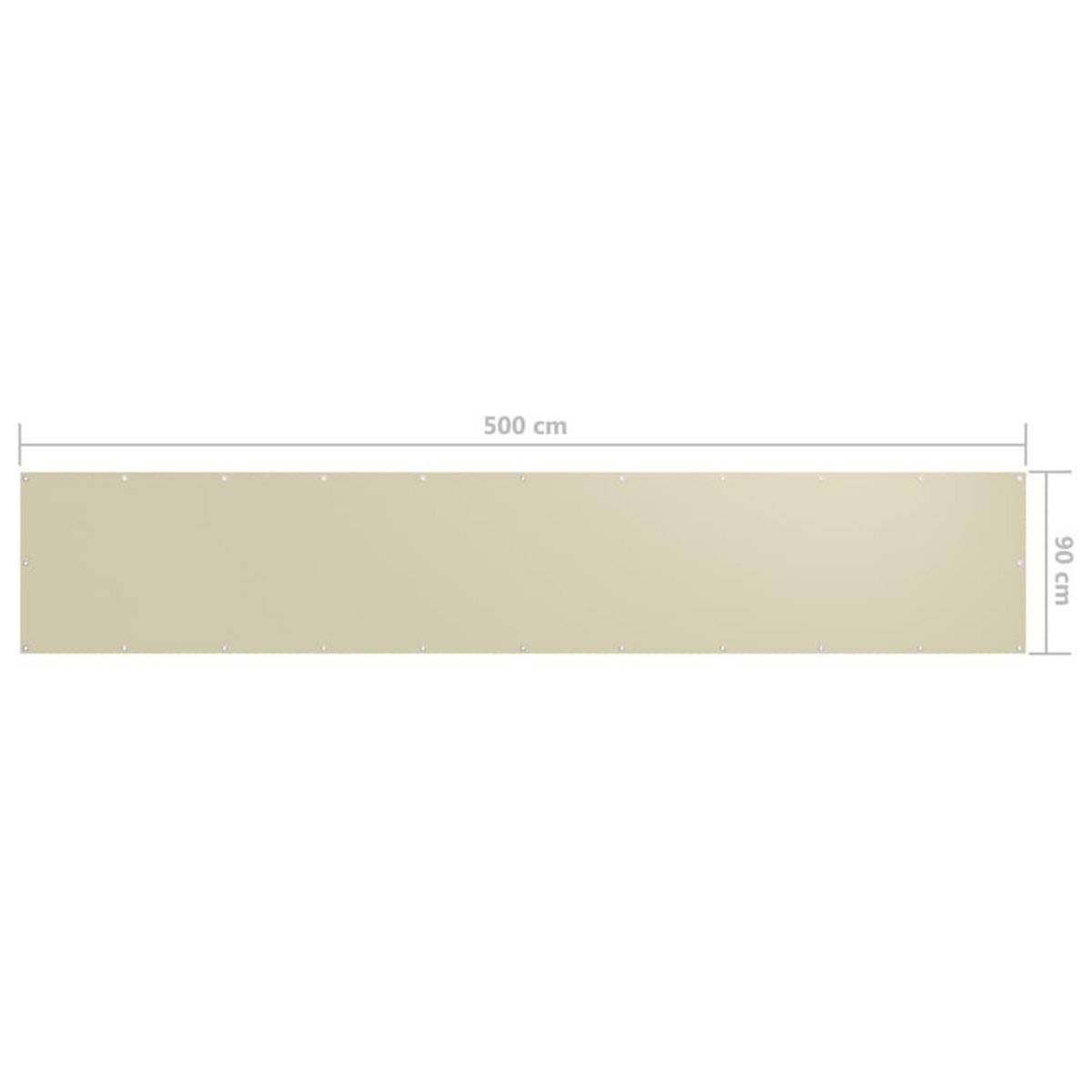 VIDAXL Ecran de balcon Creme 90x500 cm Tissu Oxford