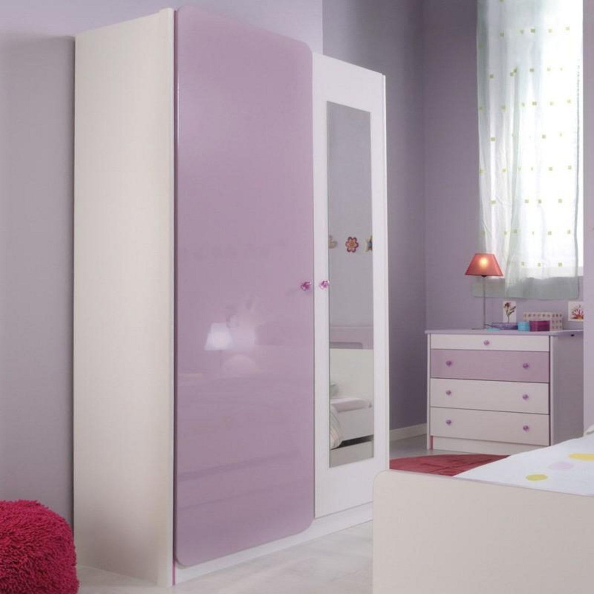 Paris Prix Armoire 2 Portes  Girly  Blanc