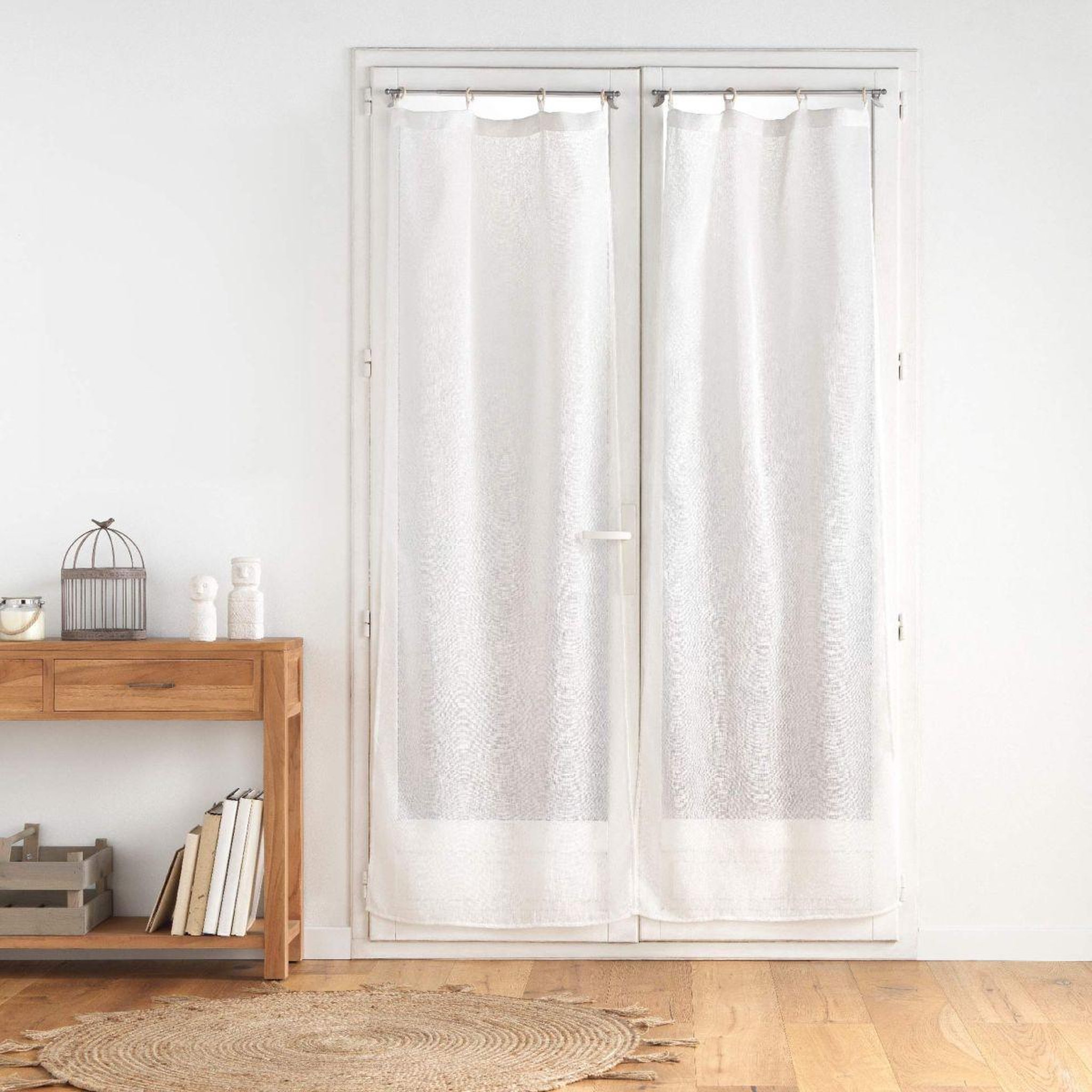 Voir la diapositive 4 : Douceur d'Intérieur Paire de voilages à œillets  minalisa  70x200cm blanc