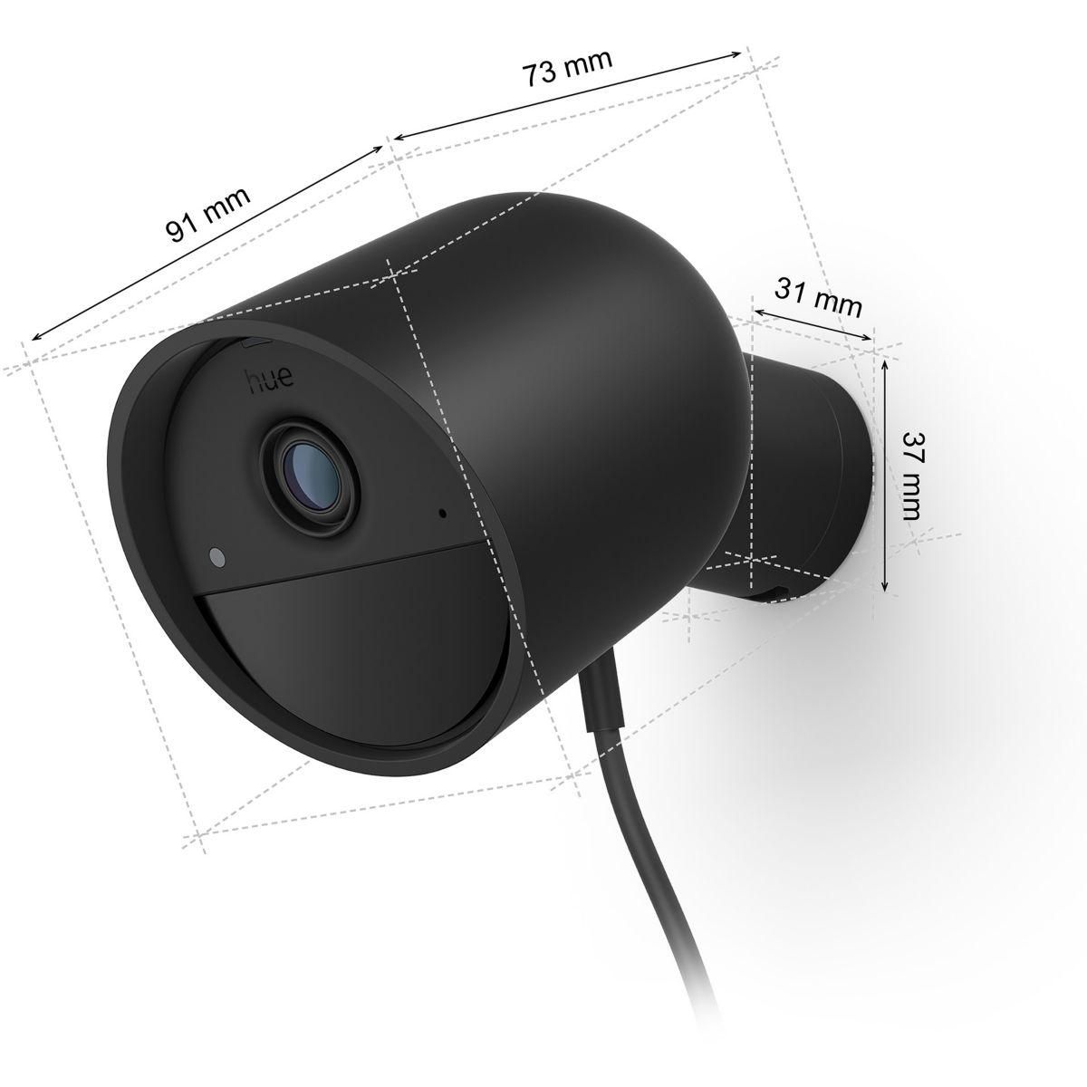 Philips Caméra de surveillance HUE SECURE sans fil noire