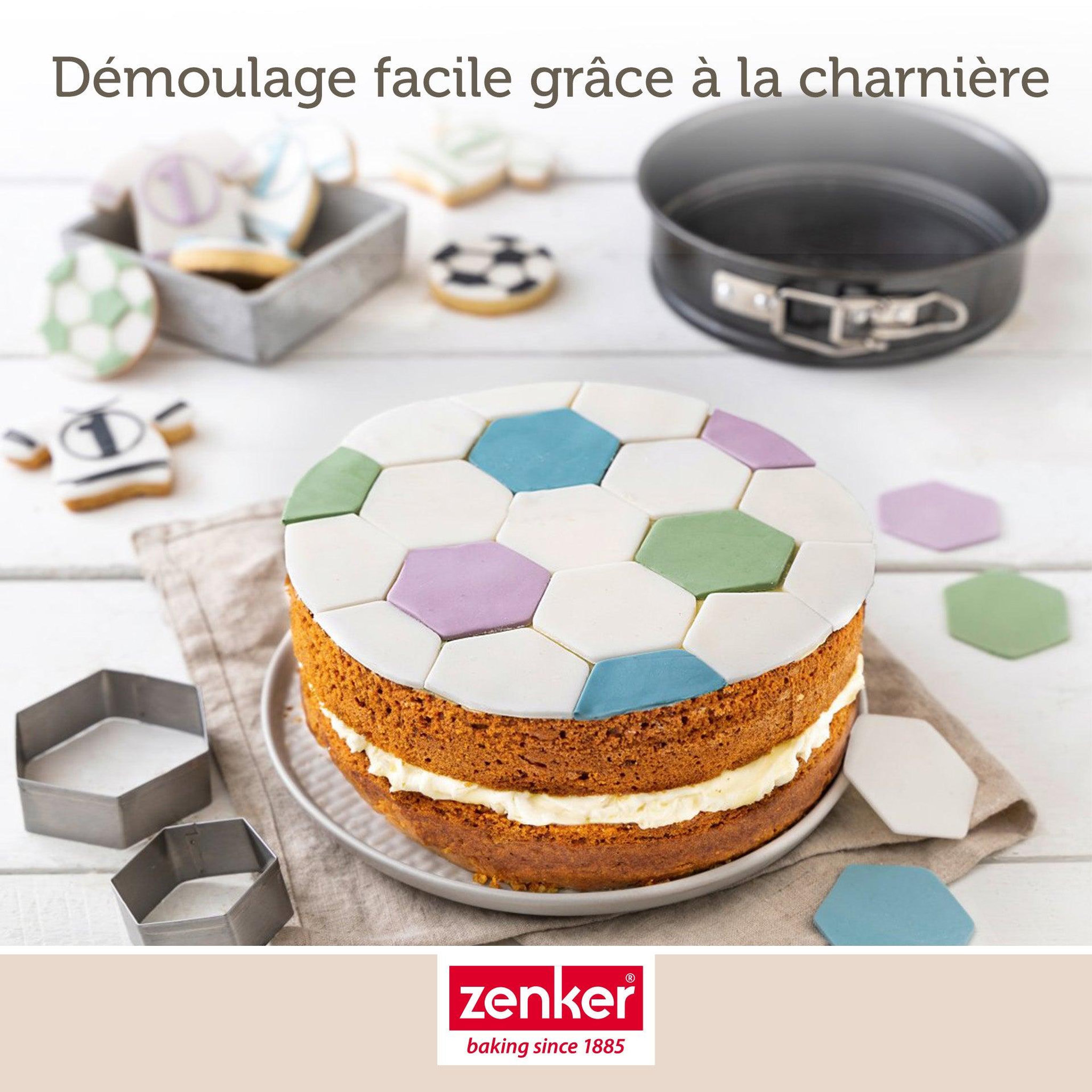 Voir la diapositive 5 : ZENKER Lot de 2 mini moules à manqué à charnière de 16 cm et 18 cm zenker special mini
