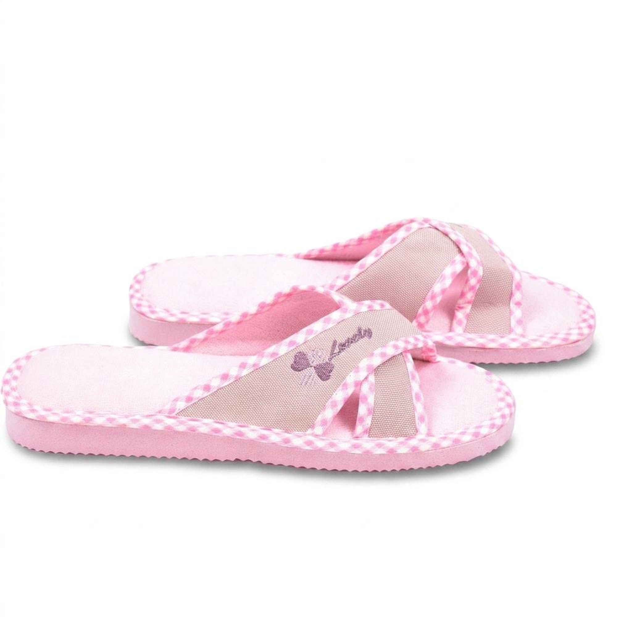 Voir la diapositive 6 : OZABI OZABI-Pantoufle Mule Femme Pack 2 Paires Sangles Croisees Imprimees