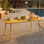 Voir la diapositive 4 : CONCEPT USINE Table de jardin 6 places 160cm jaune BERGAME