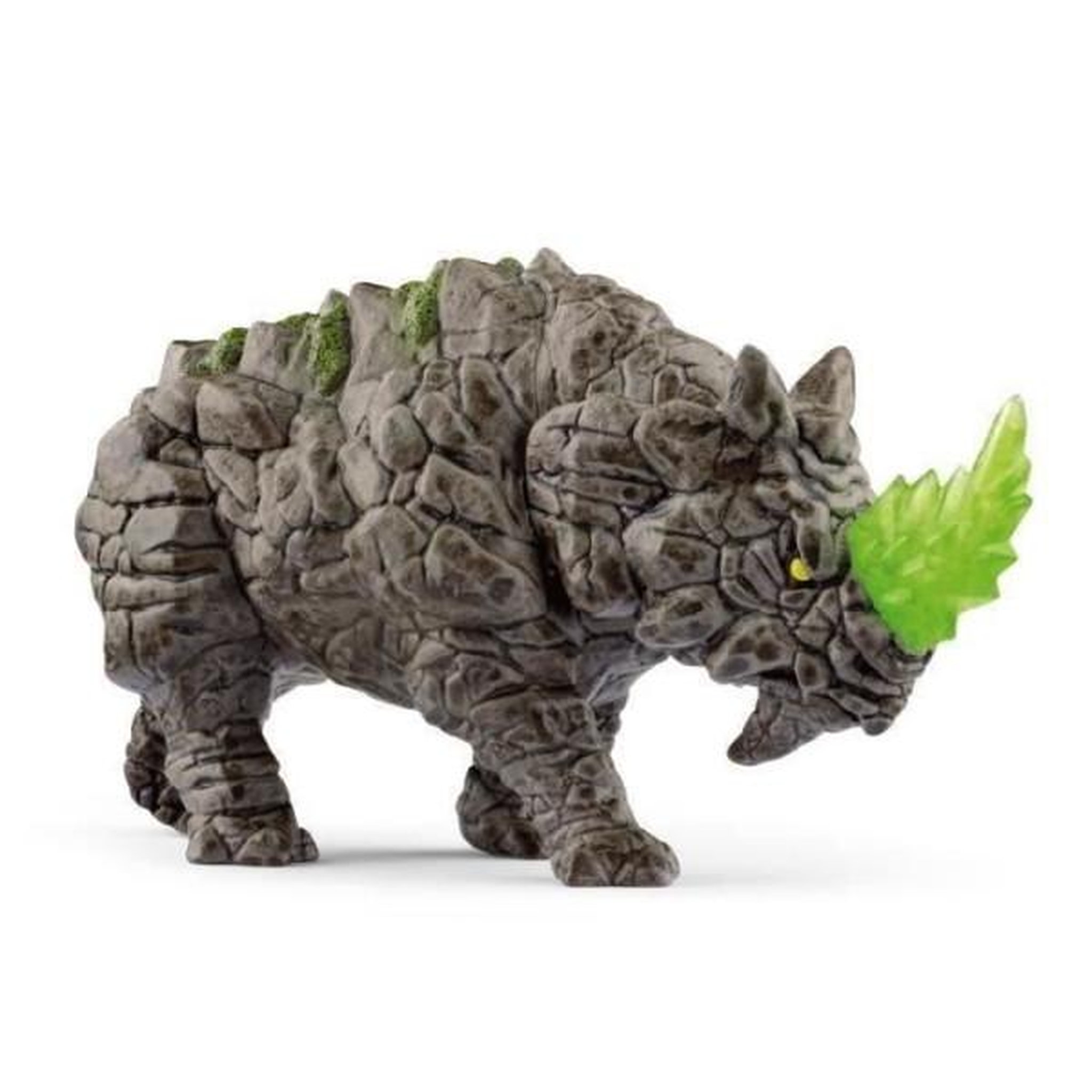 Schleich Rhinocéros de pierre - Figurine fantastique - Monstre Mythique et Puissant avec une Tete Mobile - Jeu Imaginatif pour Garçons